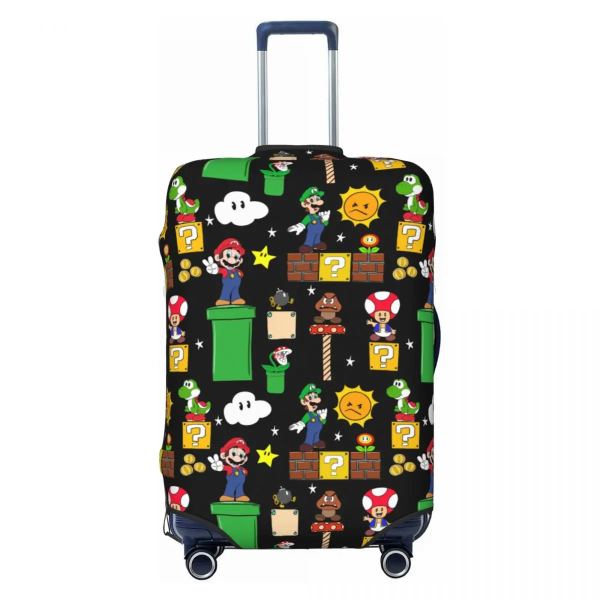 Custom M-Marioes Video Game Brothers And Friends Suitcase Cover Washable Luggage Covers Protector for 18-32 inch