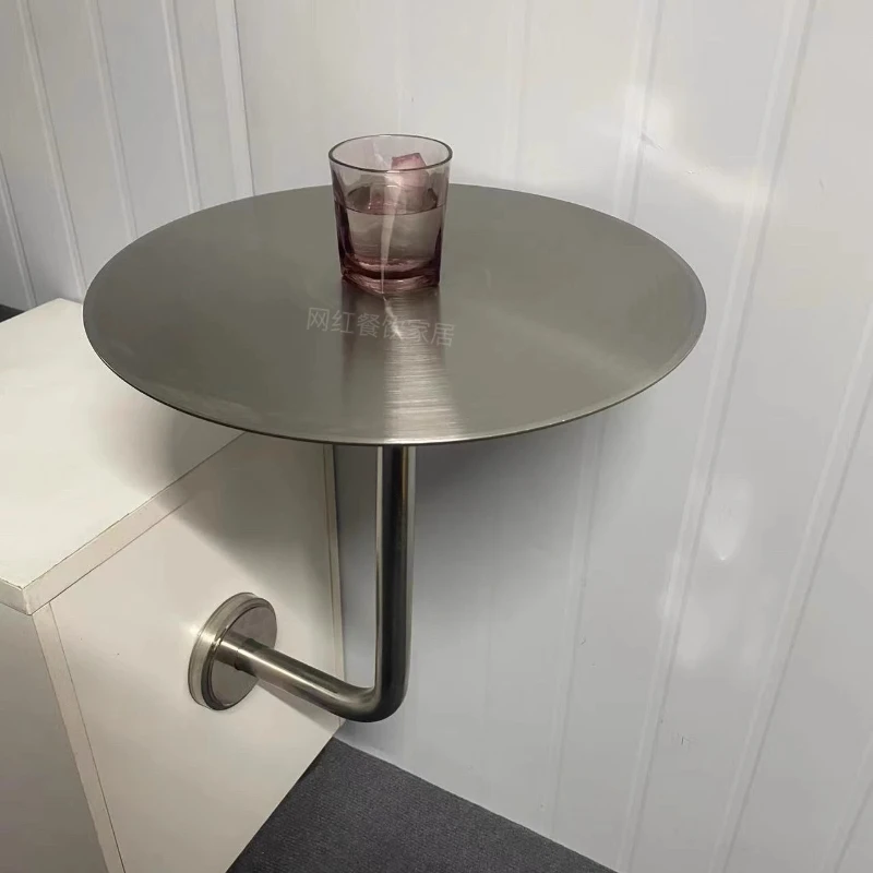 

Настенный круглый стол в индустриальном стиле, боковой стол, многофункциональная консоль, креативная гостиная, минималистичный, экономия места