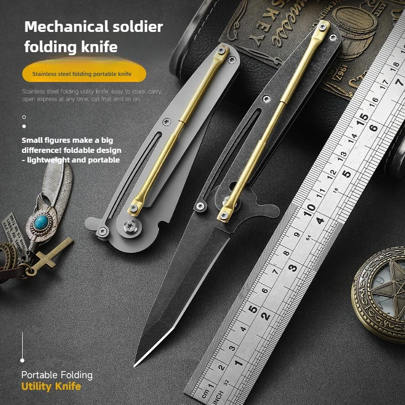 

3CR13 Stainless Steel Sharp Folding Blade Knife Sandblasting/stone Washed Outdoor Camping Portable Pocket Quick Open EDC Knife
