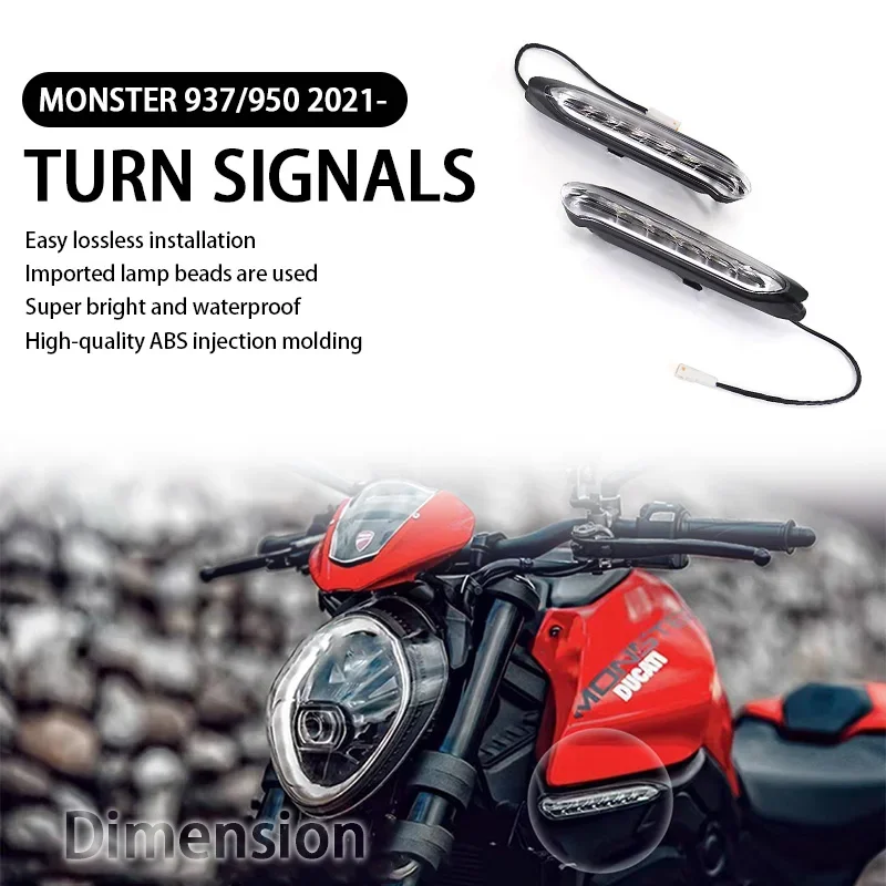 

New LED Turn Signal Light For DUCATI MONSTER 937 Monster 950 2021 2022 2023 Motorcycle Accessories Front Indicator Flasher