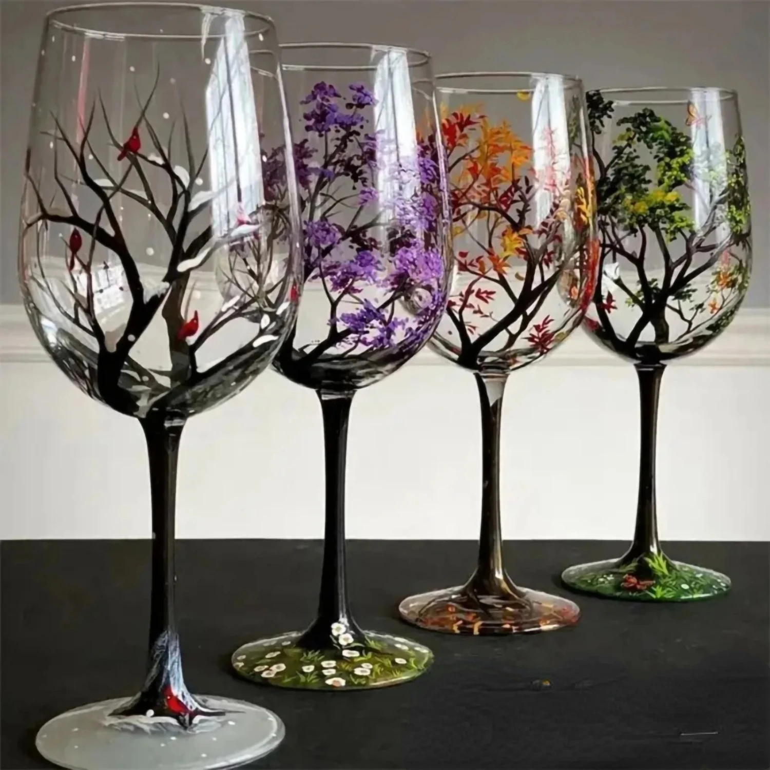 

piece enthusiastic large drinkers creative gift set unique Four stylish exquisite Ideal High-quality, for with 1 of - glass cups