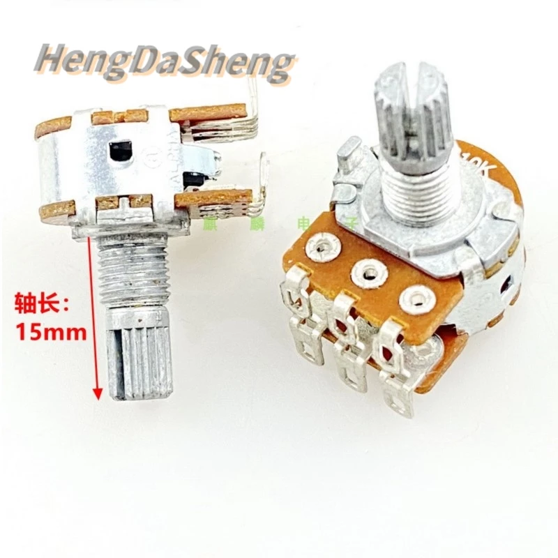 5Pcs/Lot 16 Type B10K 6-pin Dual Speakers Power Amplifier Stereo High And Low Volume Potentiometer Hole Foot