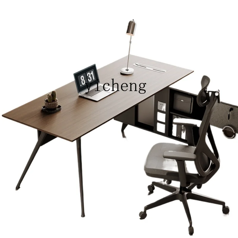 ZF Desk Simple Modern Industrial Style Furniture President Table and Chair Combination