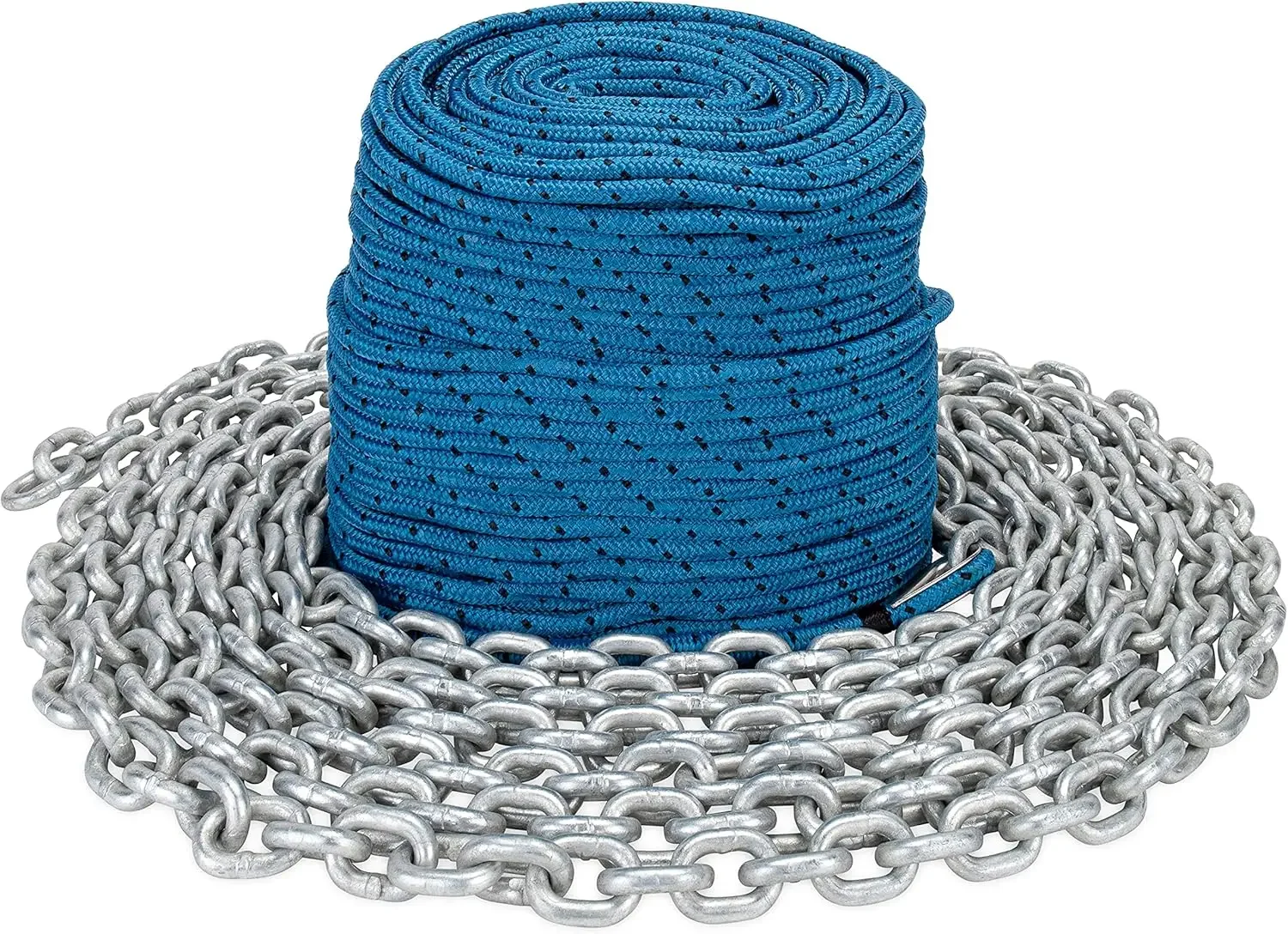 Outdoors 300/20 Anchor Rode - 300 ft Rope with 20 ft Chain - Designed for Use with Trac Brand Electric Winches - Features a