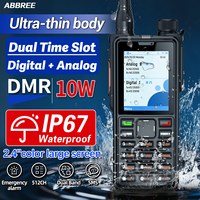 ABBREE AR-880 DMR Digital Walkie Talkie 10W IP67 Waterproof Dual Mode Analog Dual Band AES256 Dual Time Slot SMS VOX Ham Radio