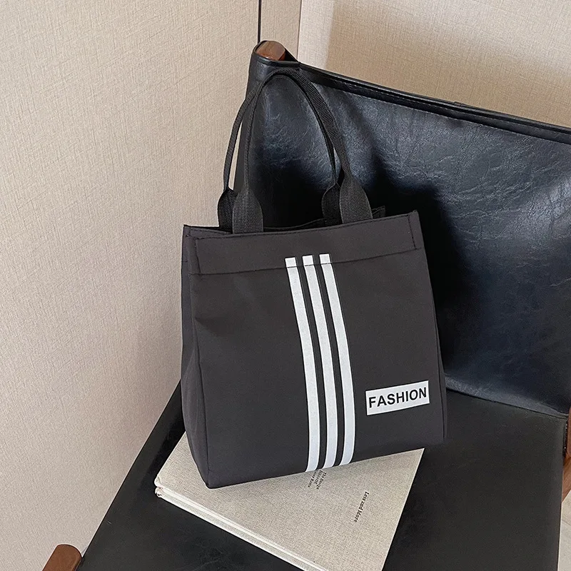 ​ ​ Modna torba wielokrotnego użytku na rok 2025 ​ ​   Torba na lunch damska o dużej pojemności, przenośna, izolowana, minimalistyczna, ekologiczna torba na zakupy.