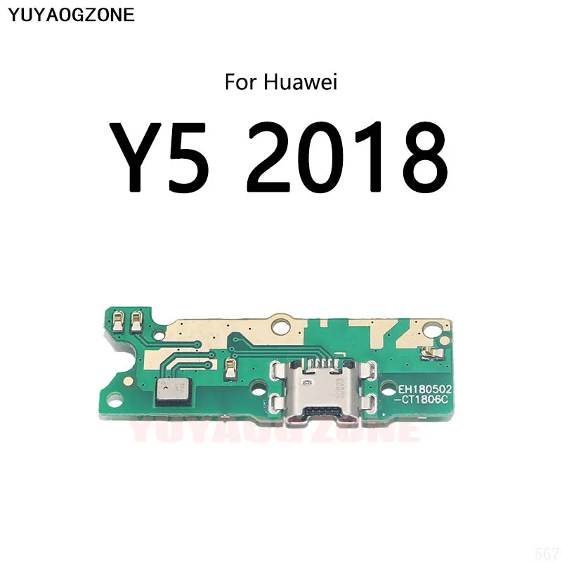 USB Charge Dock Port Socket Jack Plug Connector Flex Cable For Huawei Y5 2017 Y6 Pro 2018 2019 Prime Charging Board Module