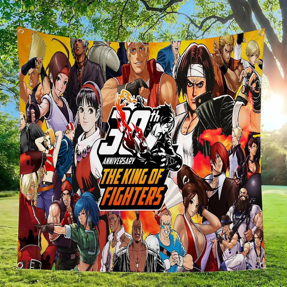 Game The King Of Fighters Anime Chart Flag For Living Room Home Dorm Decor Art Home Decor Banner