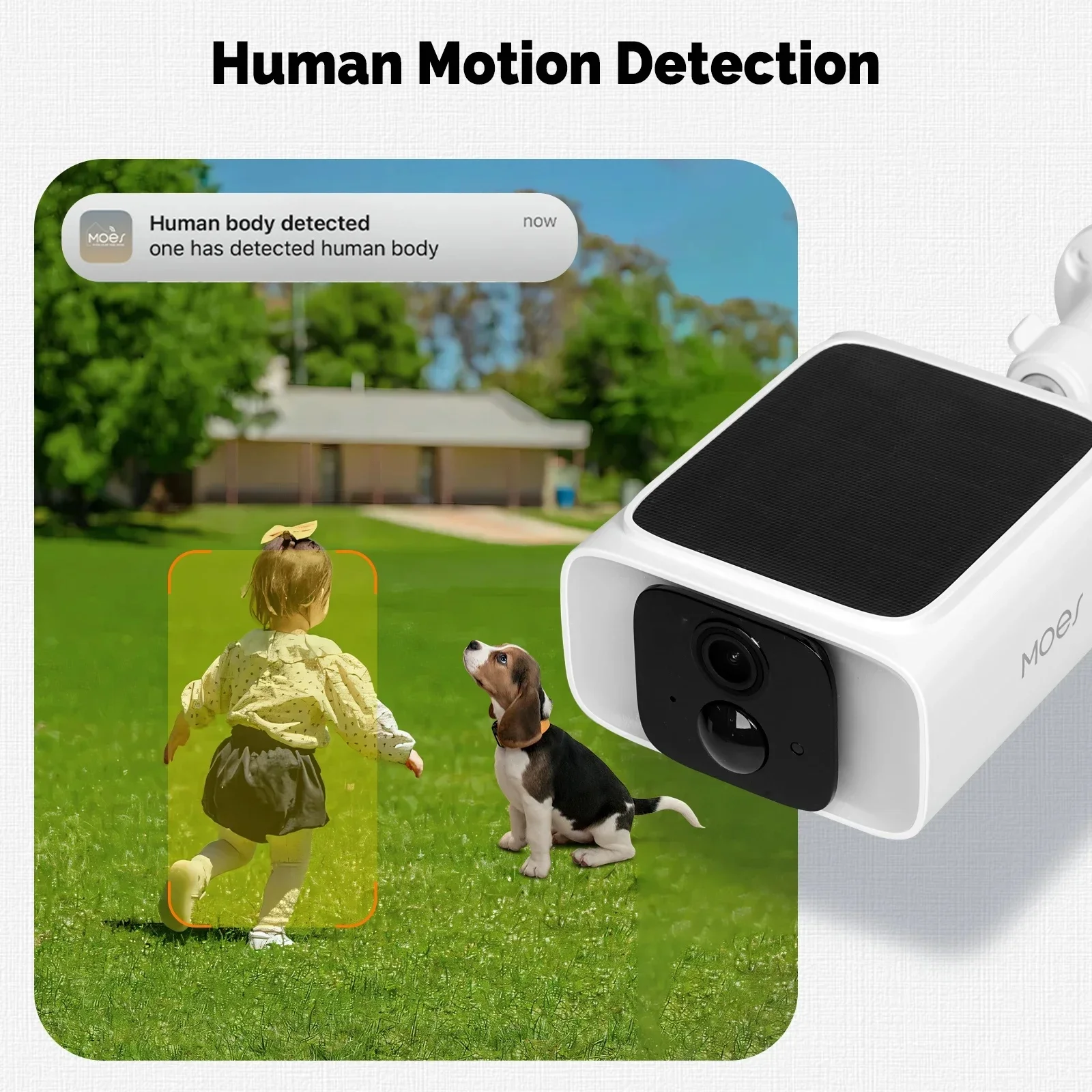 MOES Tuya WiFi 2.4GHz 5GHz Dual Band Smart Solar Power Panel Integrated Camera IP65 Waterproof APP Monitoring Alexa Google Home