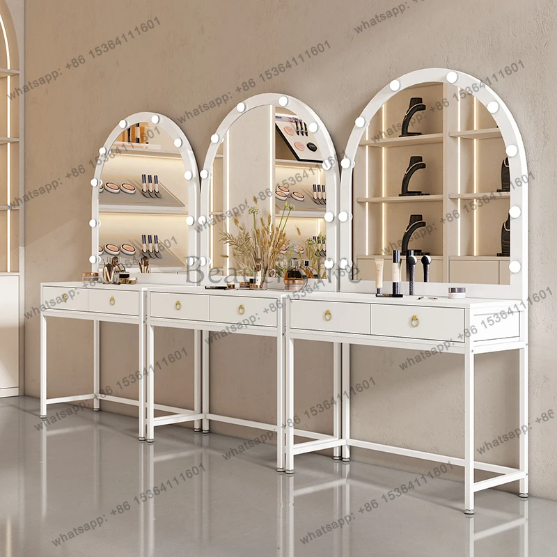 Dress table with lamp, dress, wedding shop, beauty salon, training studio, dressing table for makeup artists