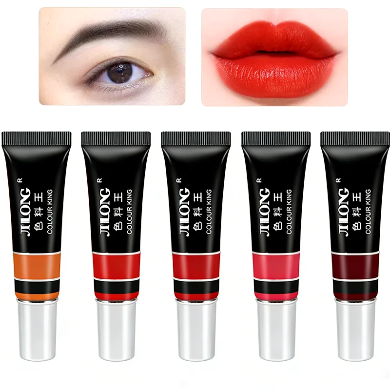 15ML Professional Tattoo Ink Set Pigment for Permanent Makeup Eyebrows Lips Eyeline Body Beauty Art Supplies Microblading Colors