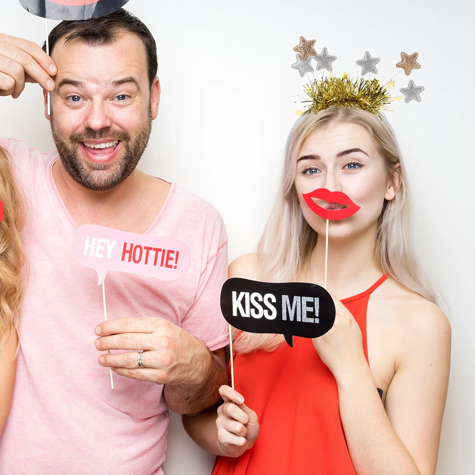 

Christmas Star Headband Happy New Year Headwear Latte Art Bopper Headpieces