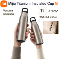Xiaomi Mijia Titanium Insulated Cup G Hand-held Vacuum Thermos Cup 380ml/450ml 6-hour Insulation & Cold Locking Outdoors