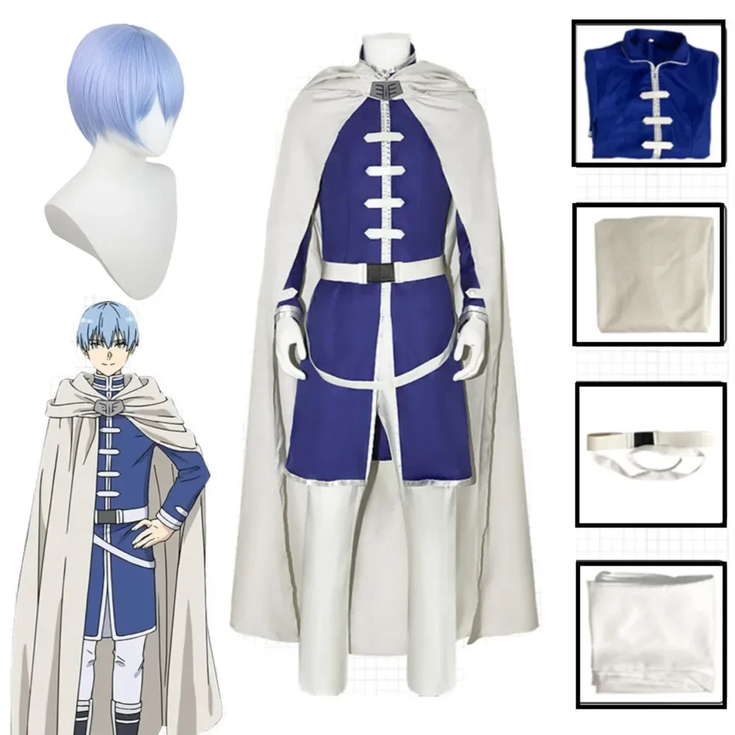 

Himmel Cosplay Costume Wig Anime Frieren Beyond Journey's End Cloak Uniform Outfit Blue Hair Halloween Party Men Women Role Play