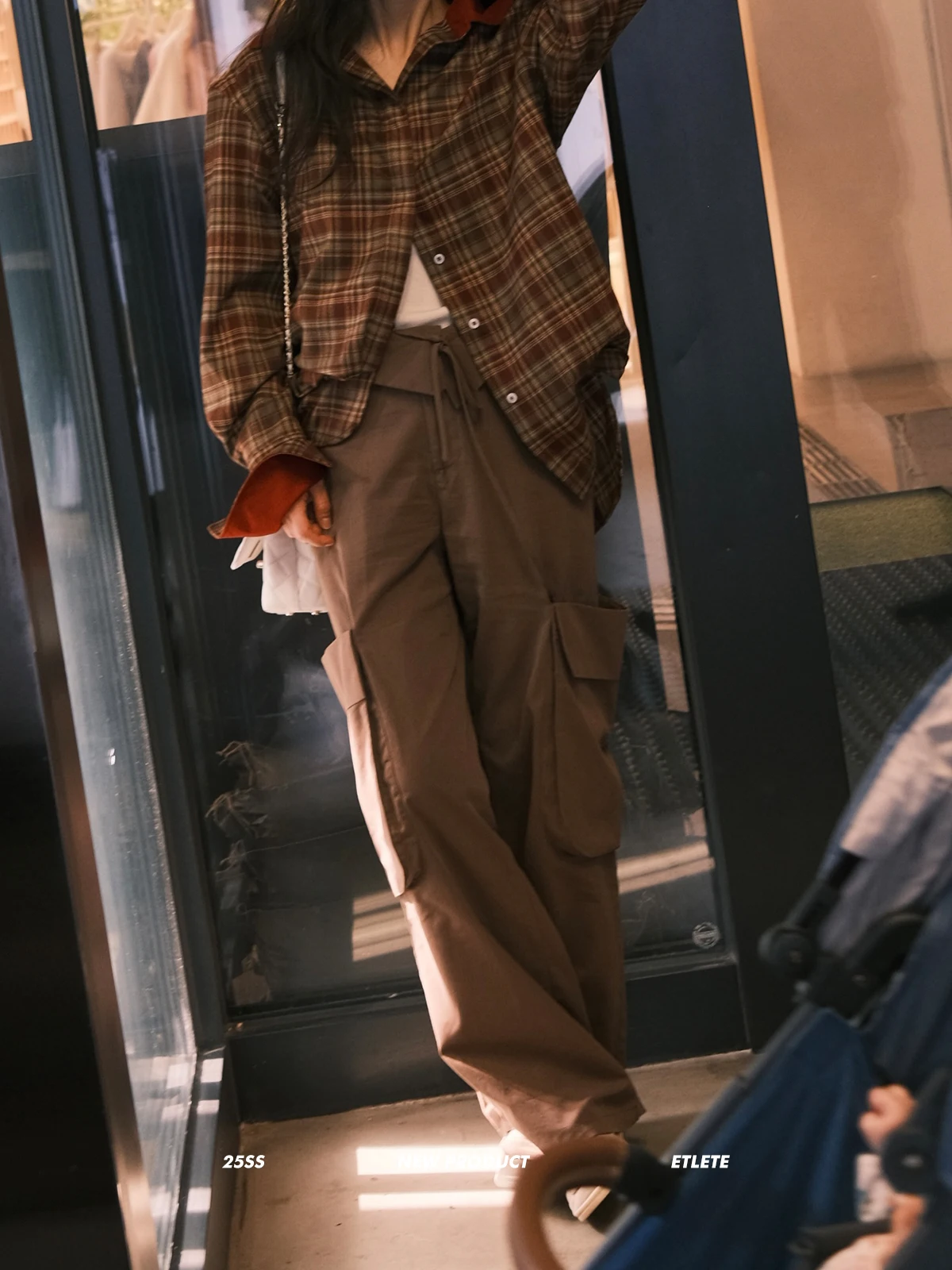 

Брюки женские ETLETE: повседневные, с высокой талией, прямые, длинные, для работы, свободного кроя, тонкие