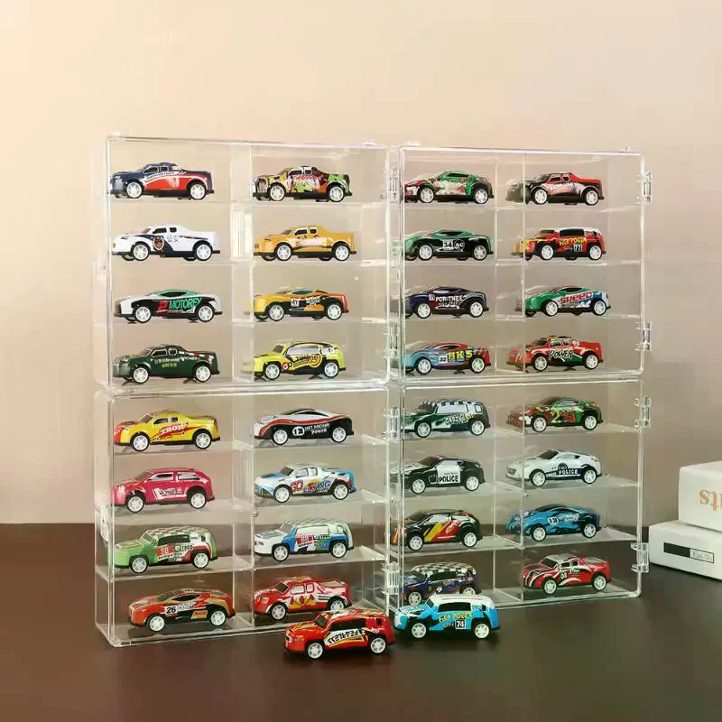 1Pcs Car Model Dust-Proof Display Stand Transparent Toy Car Placement Box Compact Car Model Storage Display Box