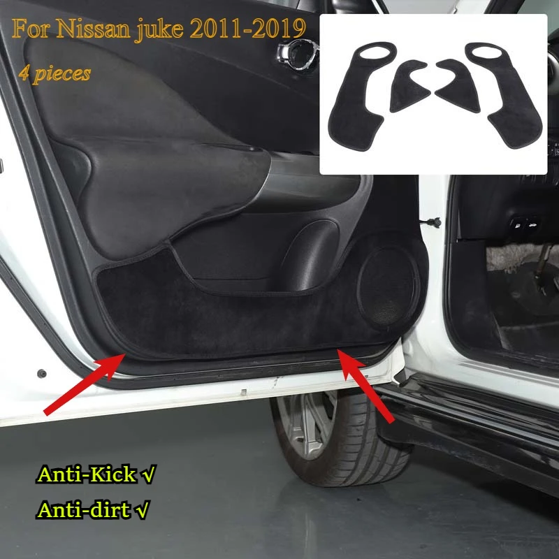 

Для Nissan juke 2011-2019 бархатная дверь автомобиля, защита от ударов, защита от грязи, накладка на панель, наклейка, аксессуары для интерьера автомобиля, 4 шт.