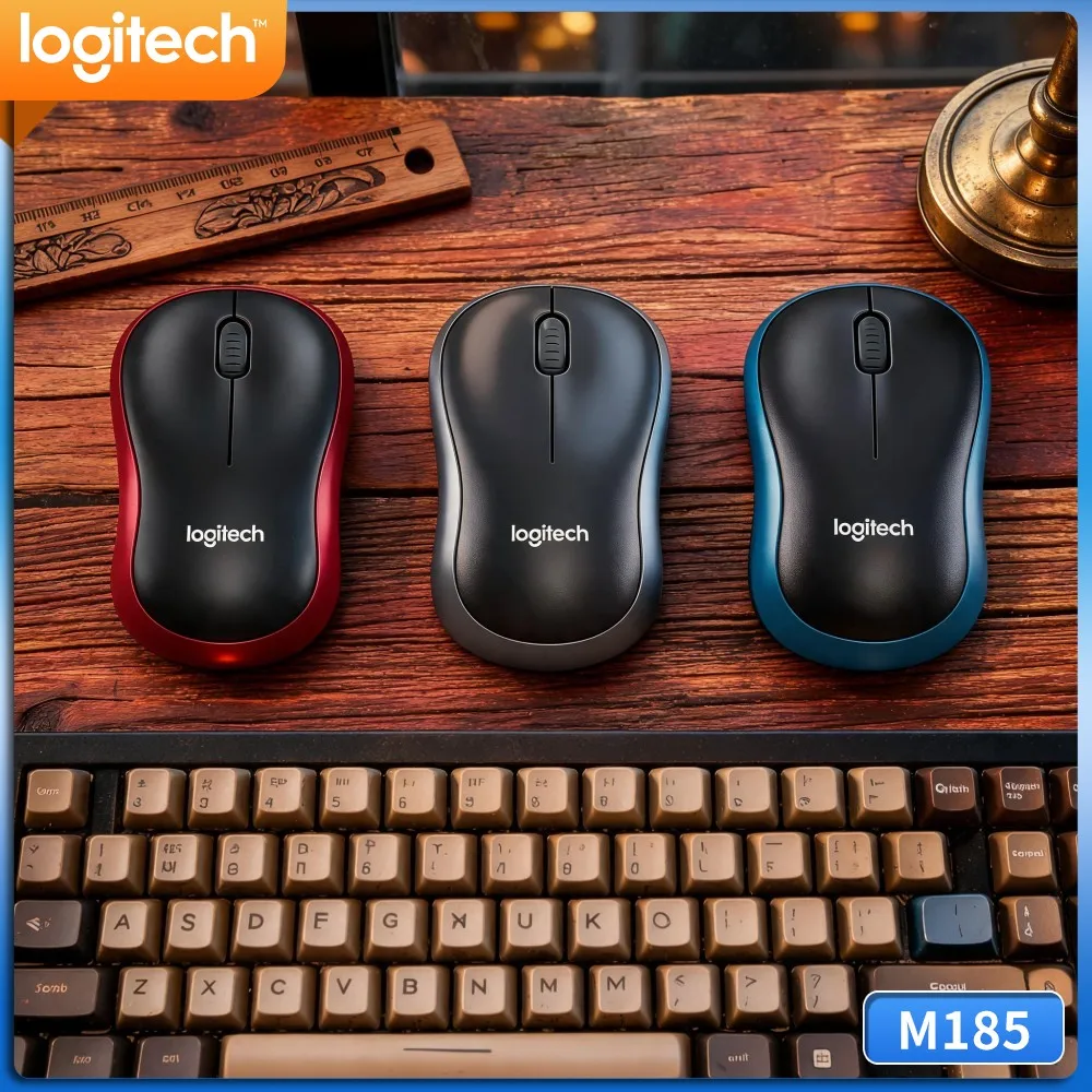 Logitech M185 Home‑Study Wireless Mouse, Compact Outline, 2.4Ghz Link, 1000 DPI Precision For Student Homework And Research