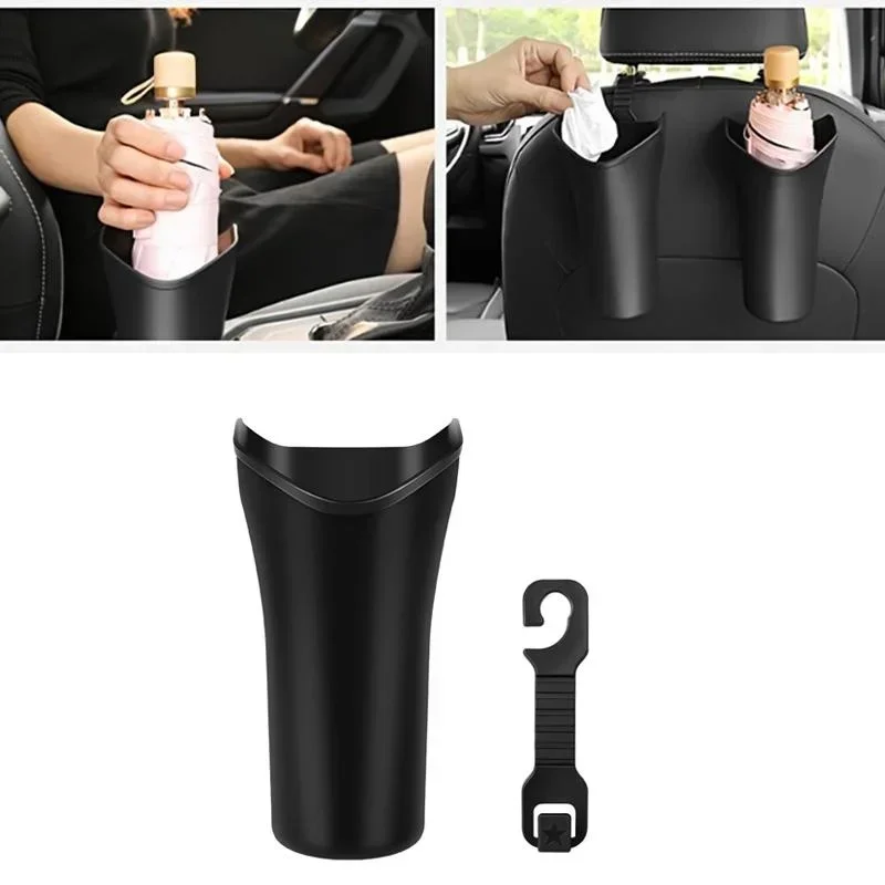 Car Umbrella Storage Bucket Car Built-in Trash Can Hanging Rear Storage Bucket  쓰레기통 차량용