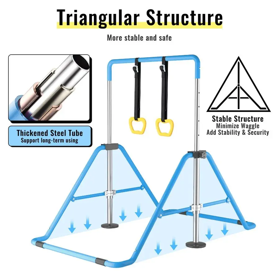 معدات الجمباز بار الجمباز للمنزل ارتفاع قابل للتعديل شريط تدريب الجمباز أشياء الجمباز للفتيات بعمر 37 عامًا #5