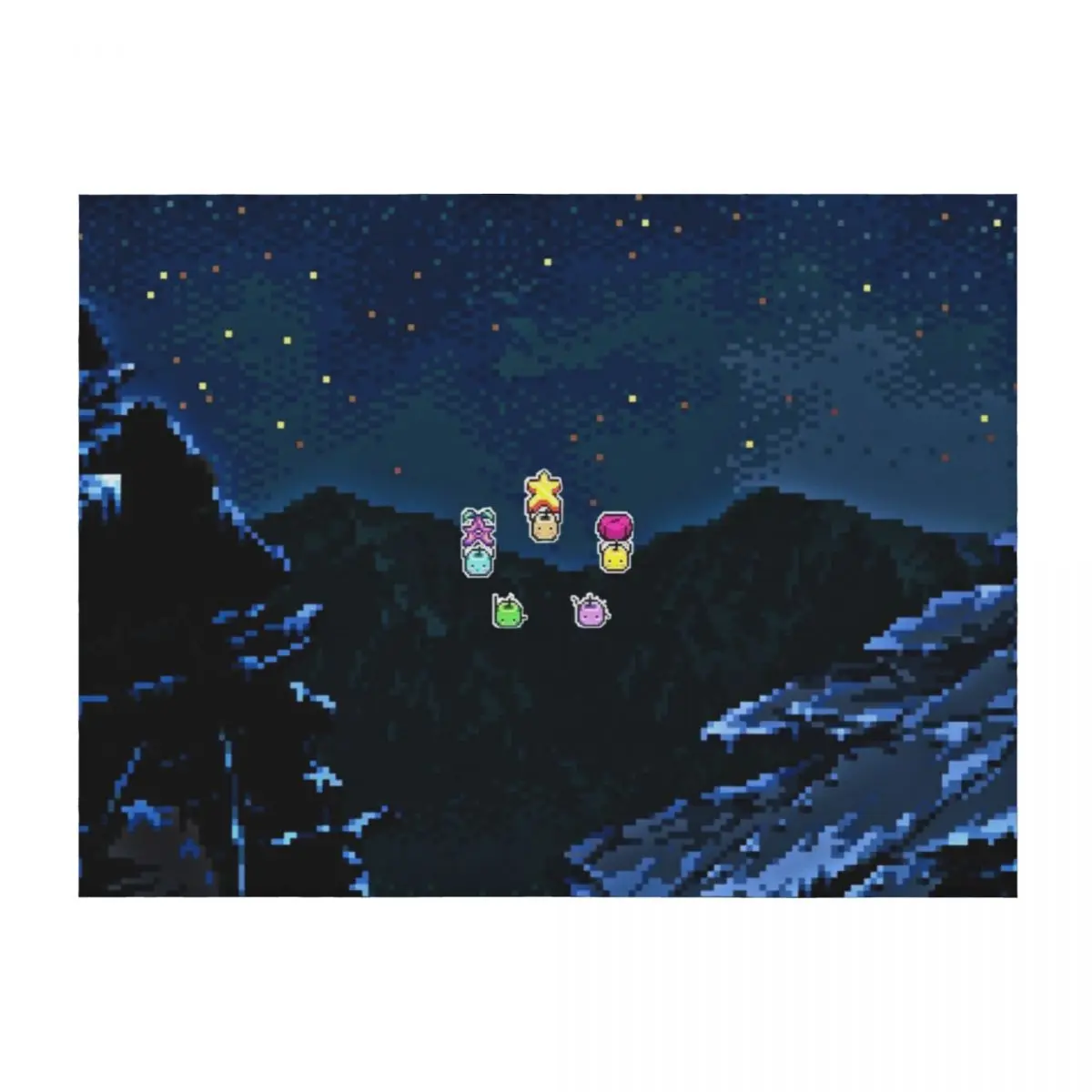 

Junimos night sky Throw Blanket valentine gift ideas Baby Bed Fashionable Retros Blankets