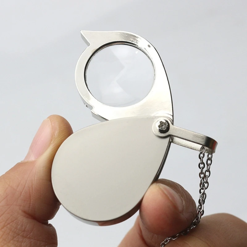 X37E Retro Utility Monocle Lens Necklace 10X Magnifier Inspection Coin Glass Pendant Fashion Jewelry For Women Men