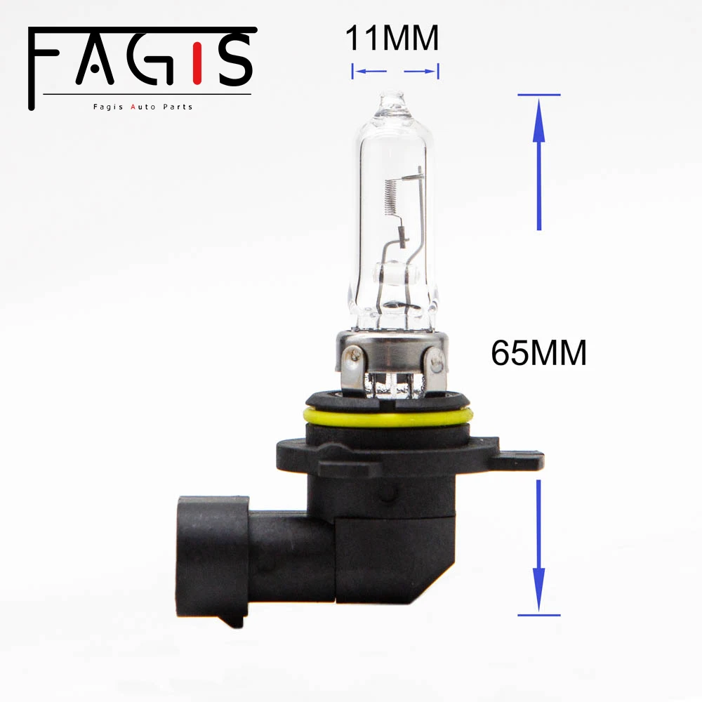 Fagis 2 uds 9012 HIR2 12V 55W 3350K blanco cálido lámpara de cabeza automática lámparas halógenas visión de conducción más amplia bombilla de faro de coche