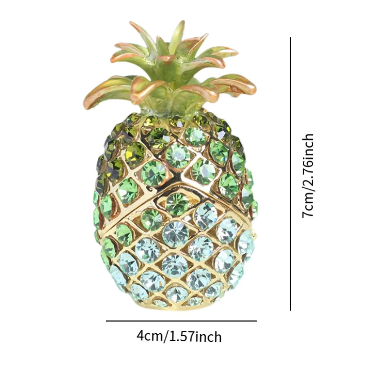 Pineapple Trinket Box Decoration Jewelry Case for Bracelet Earring Rings