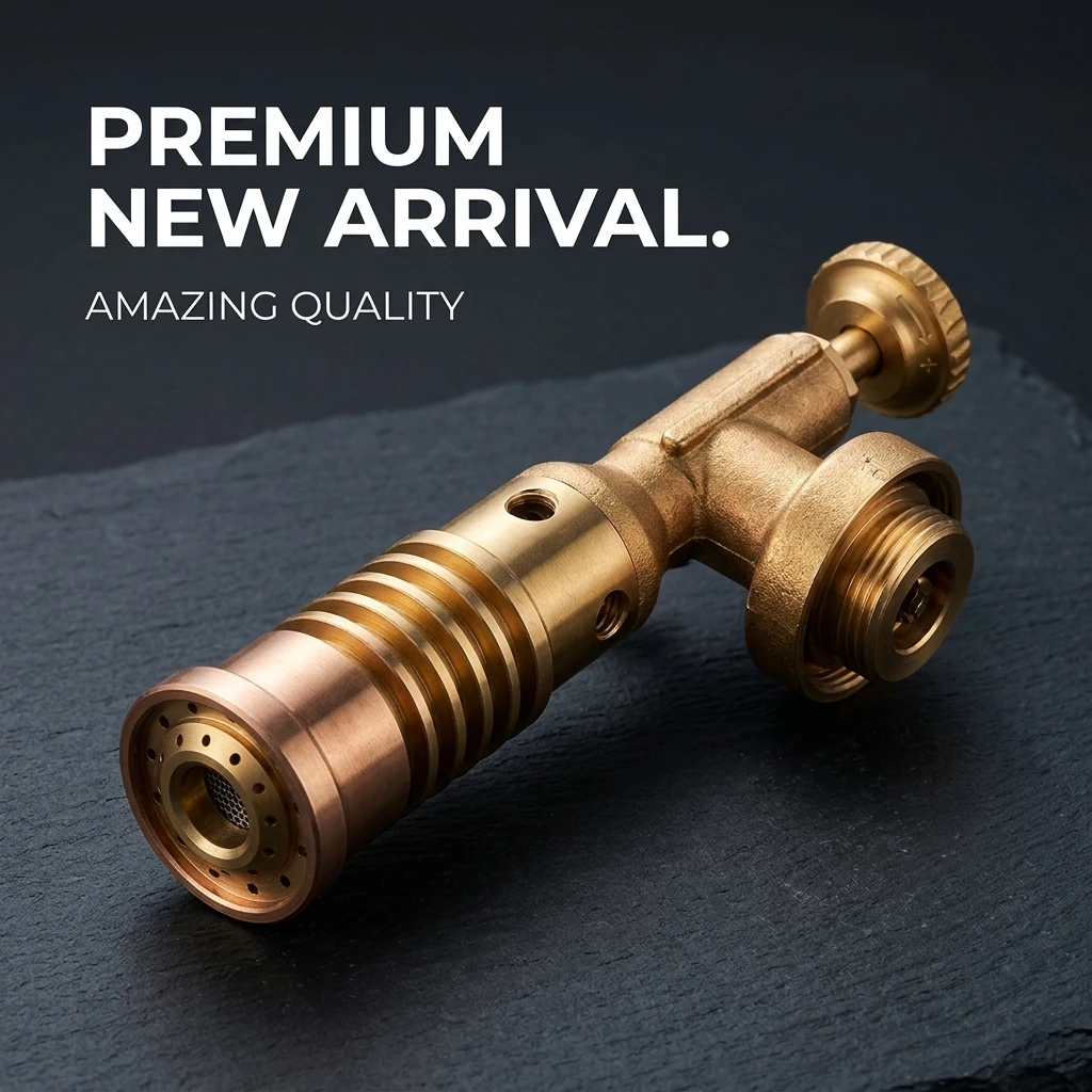 Butane Torch Windproof Metal Kitchen Blow Torch for Baking BBQ Picnic Outdoor Manual Searing Flame Gun Igniter
