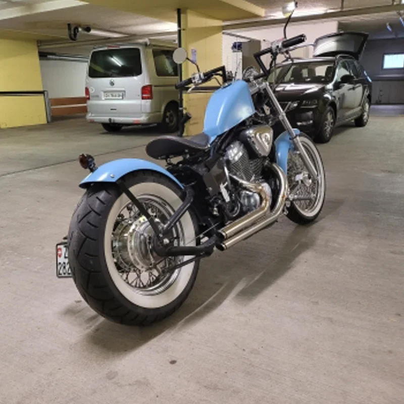 مناسبة لهوندا الحديد الحصان 400 تعديل العادم الحديد الحصان 600 الرجعية مكافحة هارلي VH ماسورة العادم صوت حدوة الحصان النقي