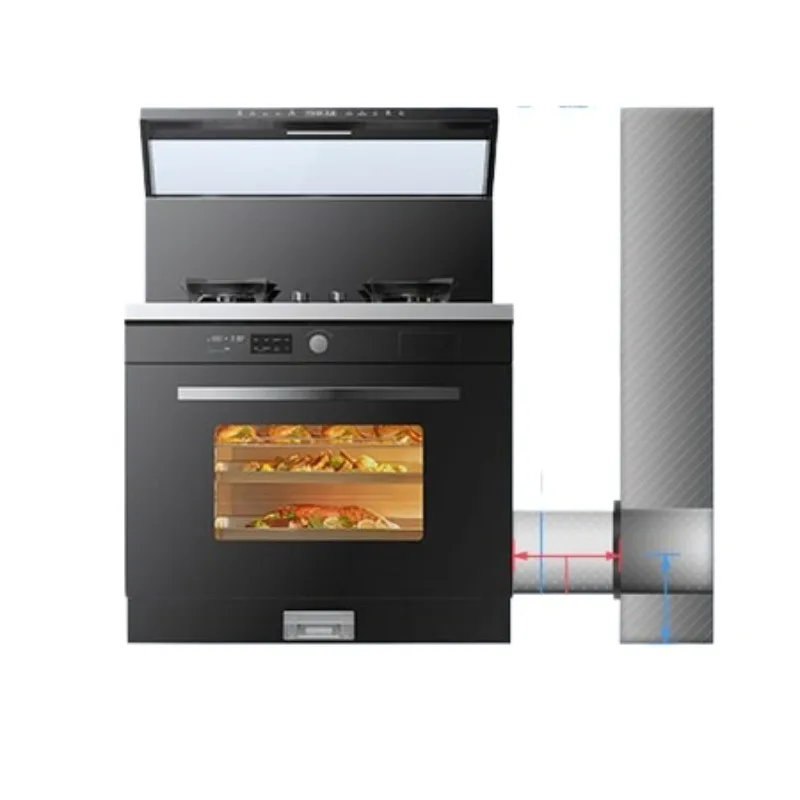 

Integrated stove integrated 26 air volume range hood, intelligent gear adjustment, gas stove, steam oven integrated machine