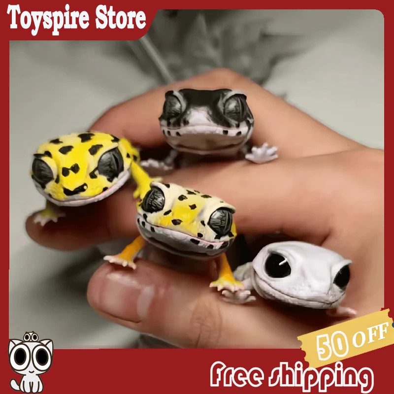 

Original Bandai Gashapon Big Biological Map Gecko Lizard Jianfei Tail Guarding Palace Eyebrow Leopard Lizard Model Gift
