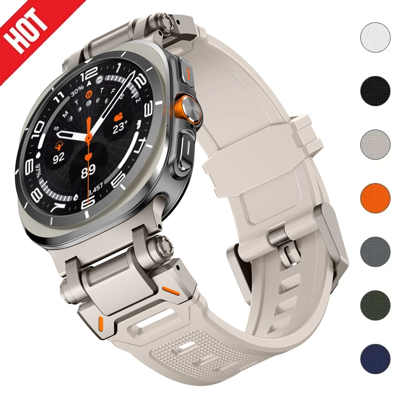 

Rubber Strap for Samsung Galaxy Watch 7 Ultra 47mm Sports Silicone Band Bracelet for Galaxy Watch Ultra 47mm Watchband Wristband
