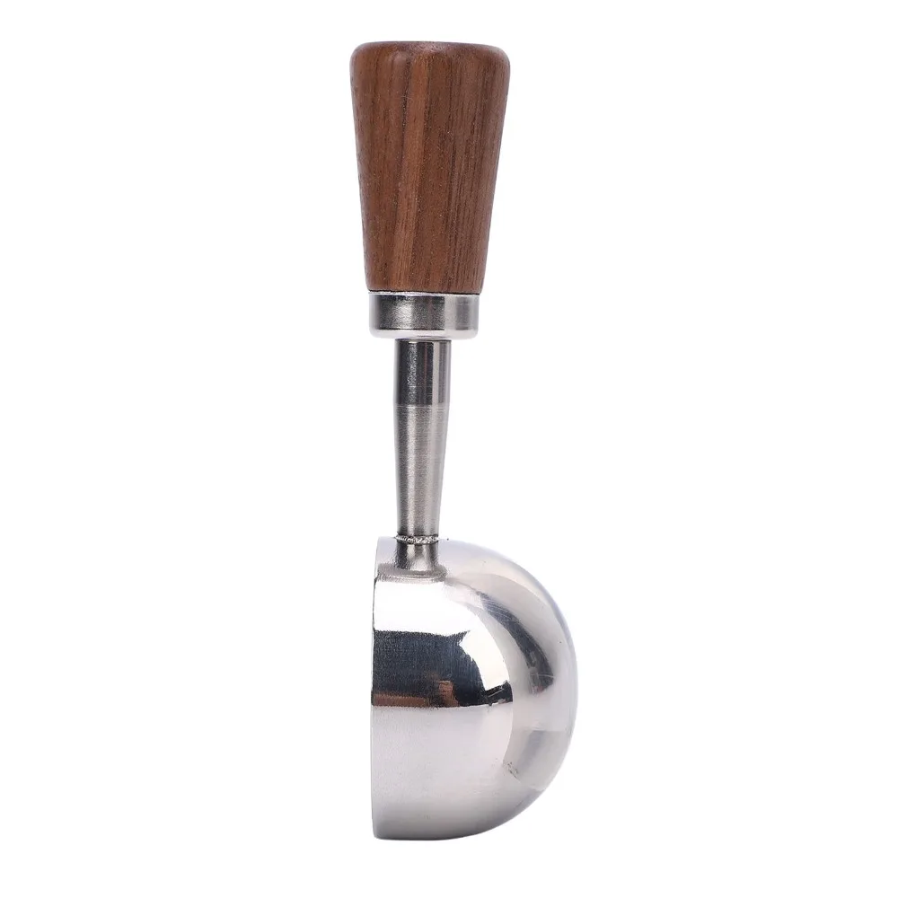 304 Stainless Steel Coffee Measuring Spoon 15/30ML Capacity Short Wooden Handle Kitchen Utensil Spoon Silver Color