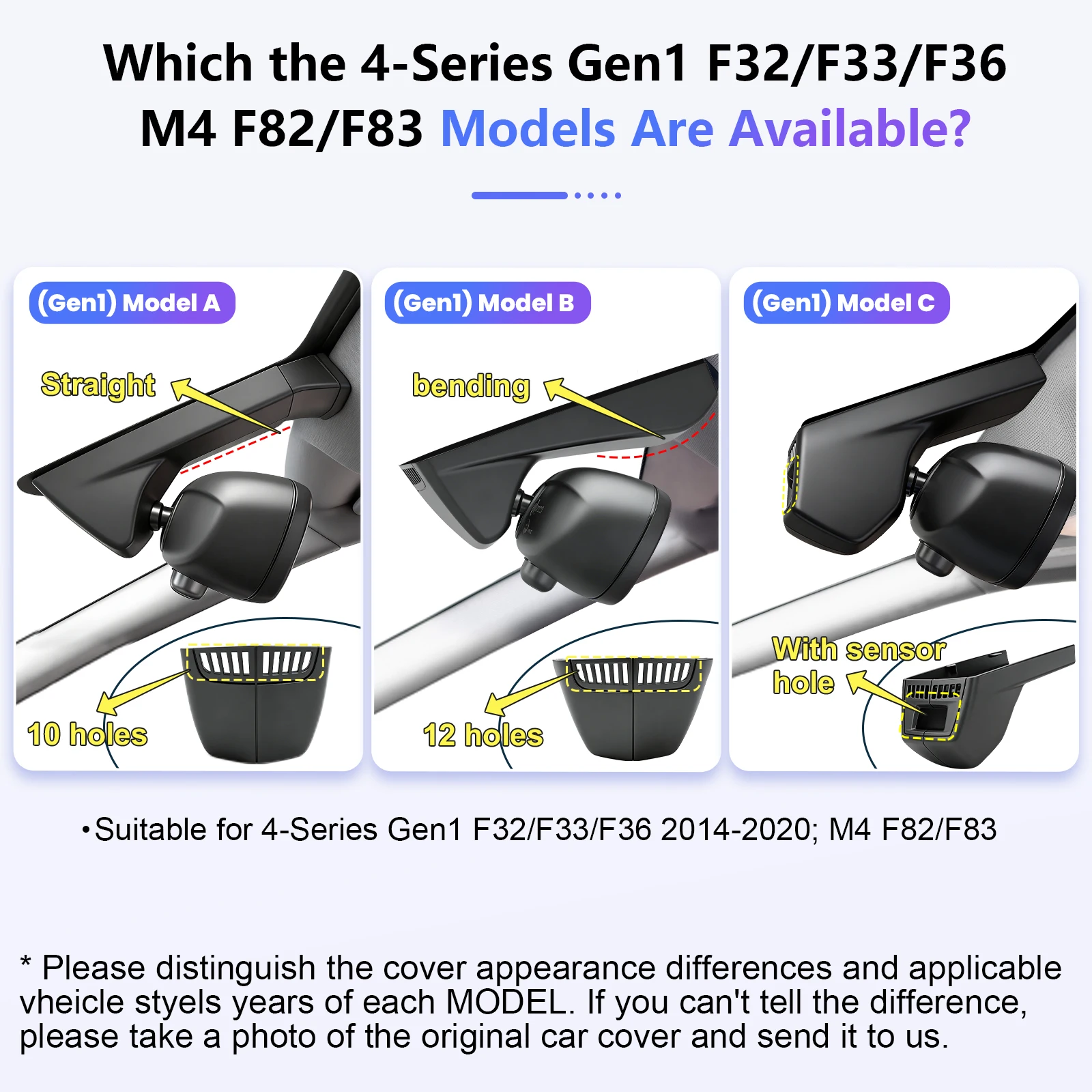 AUcamTOera WiFi & APP GPS 4K 2160P Car DVR Dash Cam For BMW 4-Series Gen1 F32 F33 F36 M4 F82 F83 Car Camera Recorder 2014-2020