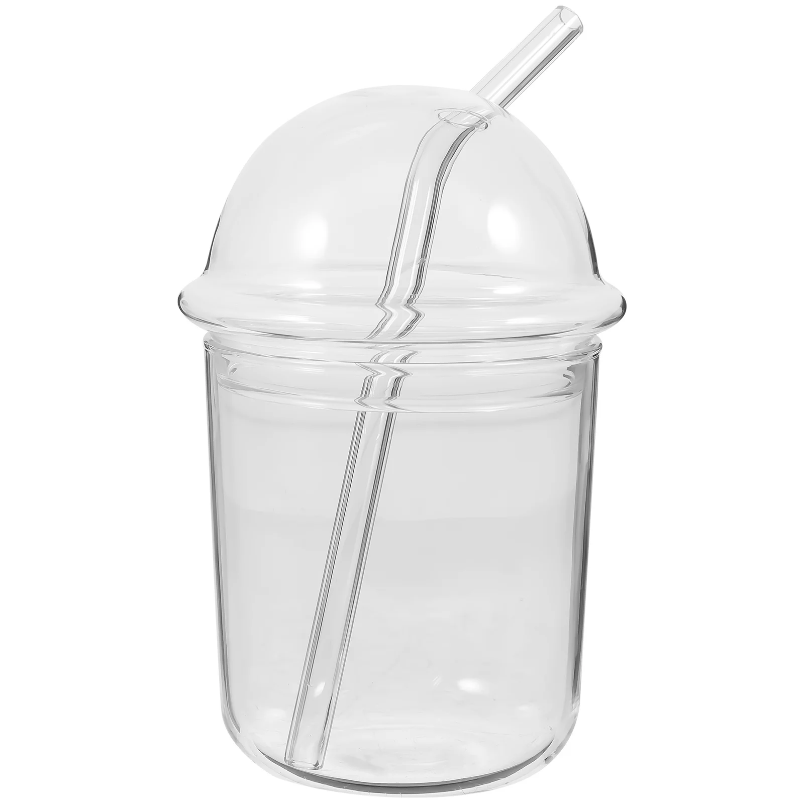 

1Set Glass Water Bottle Reusable Sturdy Decorative Milk Mug Large Capacity Transparent Design Home Office Travel