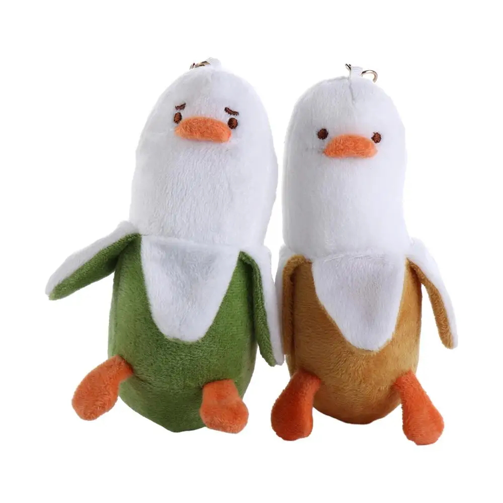 Plüsch Puppe Weiche Banane Ente Anhänger Unten Baumwolle Geschälte Banane Ente Plüsch Ente Schlüsselbund Plüsch Spielzeug Mädchen Geschenke