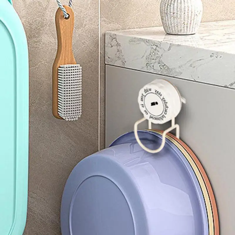 Shower Suction Cup Hooks No Drilling Hangable Hooks Space-Saving Storage Rack Rotating Suction Cup Hook Multifunctional Heavy