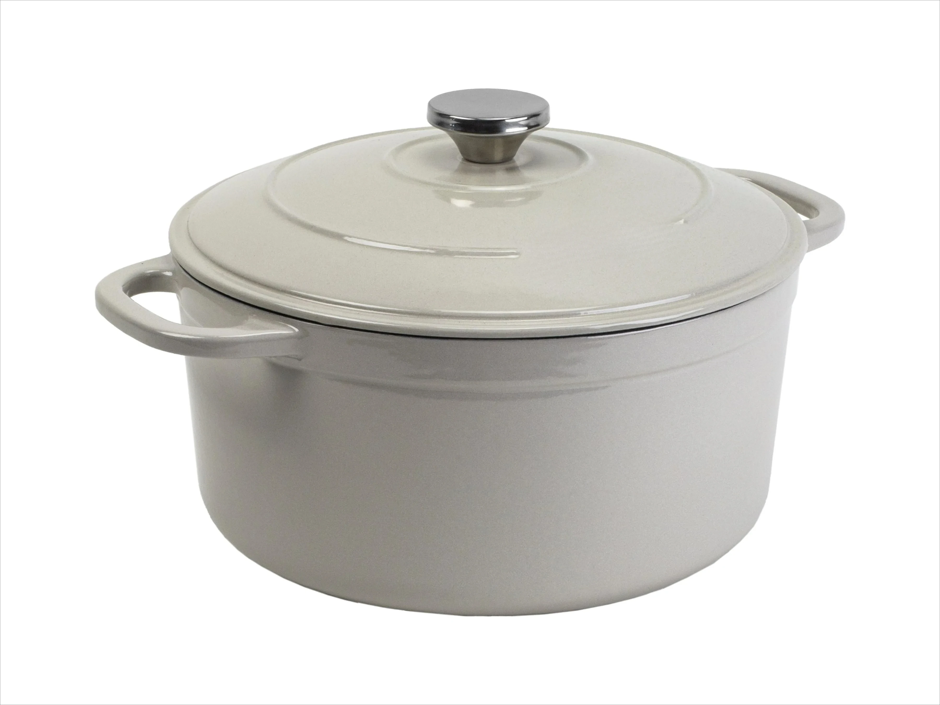 Cast Iron 4qt Oyster White Enameled Dutch Oven