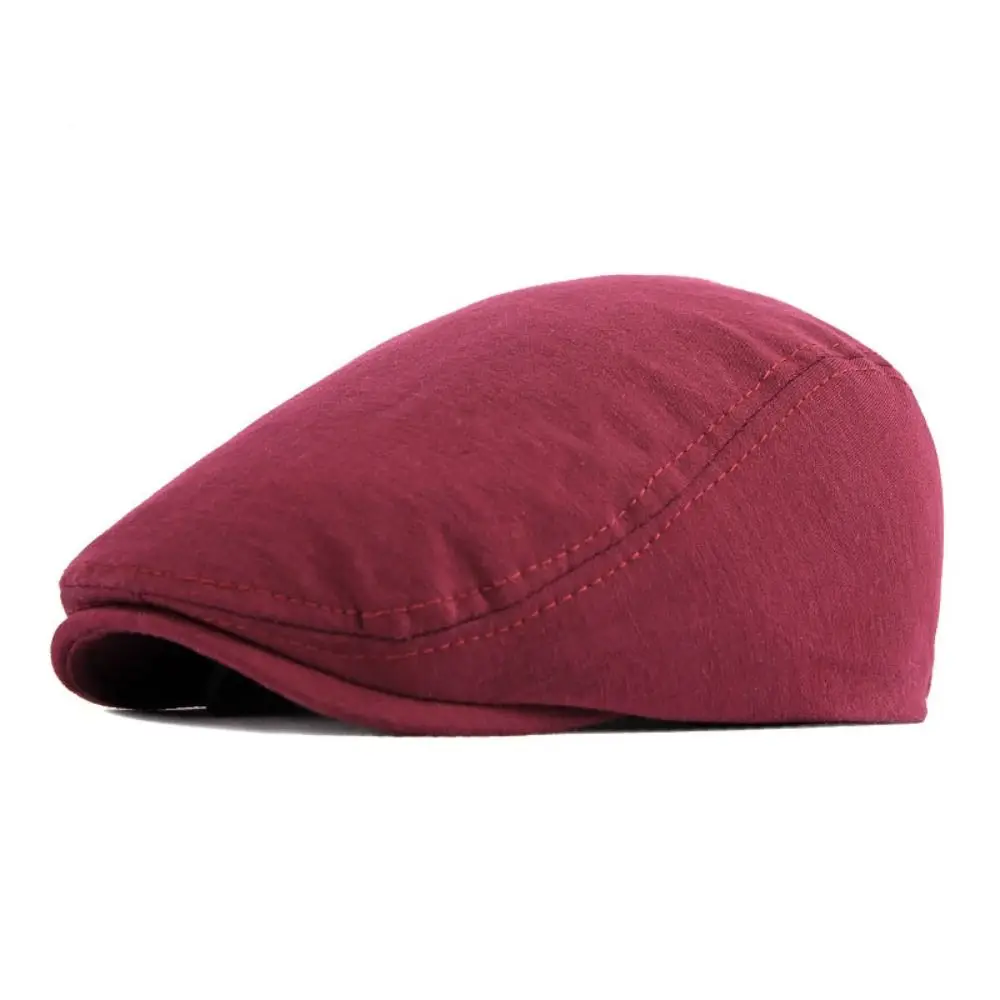 Knitted Golf Hats Simple Solid Color Casual Beret Driving Vintage Men\'s Flat Cap Outdoor