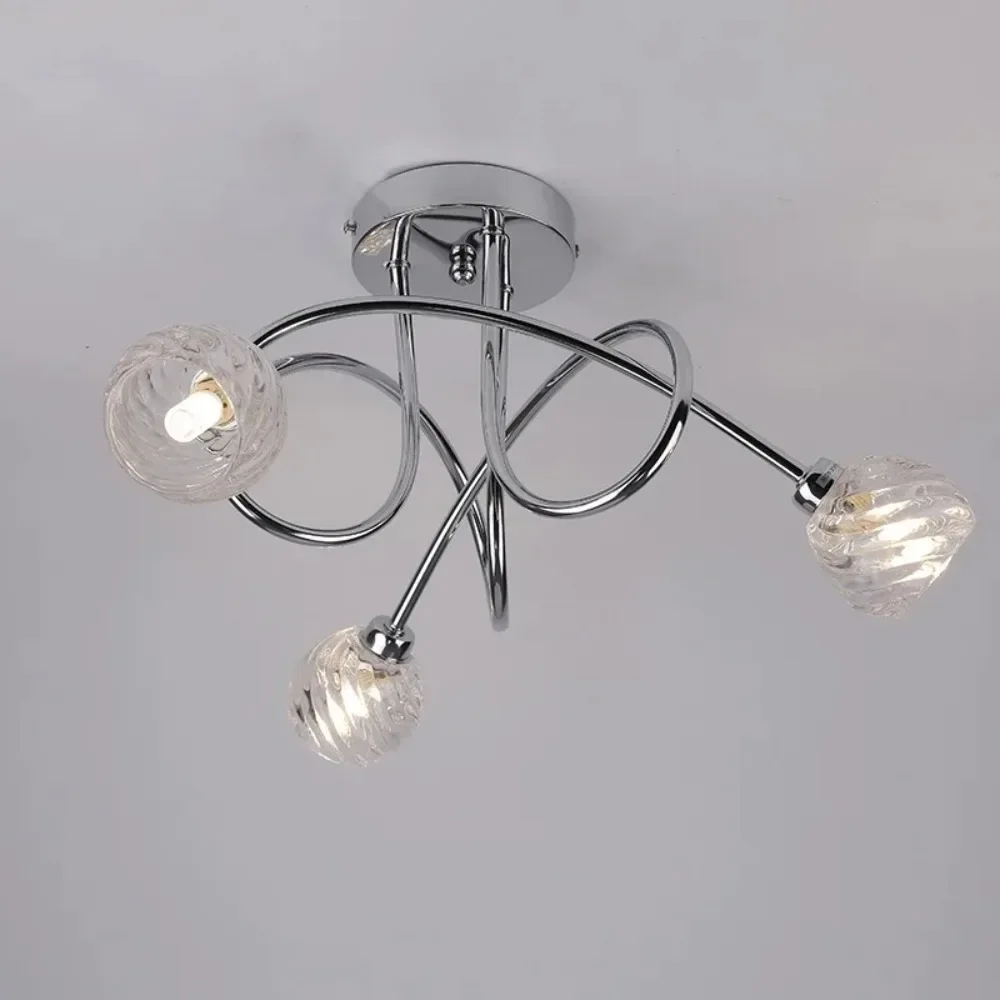 3-ヘッド北欧モダンな天井シャンデリア-led-ホワイト-ブラック高級ペンダントライトリビングルーム寝室用家の装飾照明器具