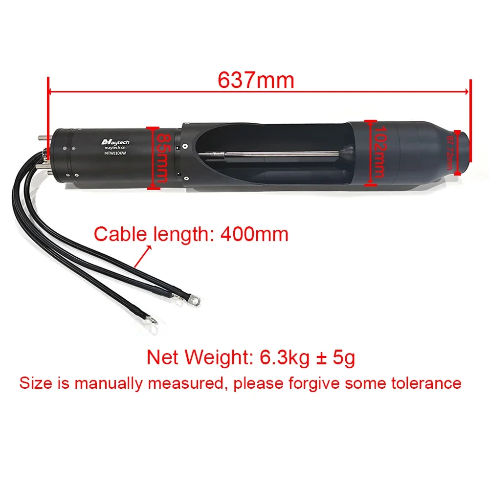 Maytech Max 13KW 72V Waterstraal Boegschroefset voor elektrische surfplank E-boot Gemotoriseerd voortstuwingssysteem met 300A ESC V3 afstandsbediening
