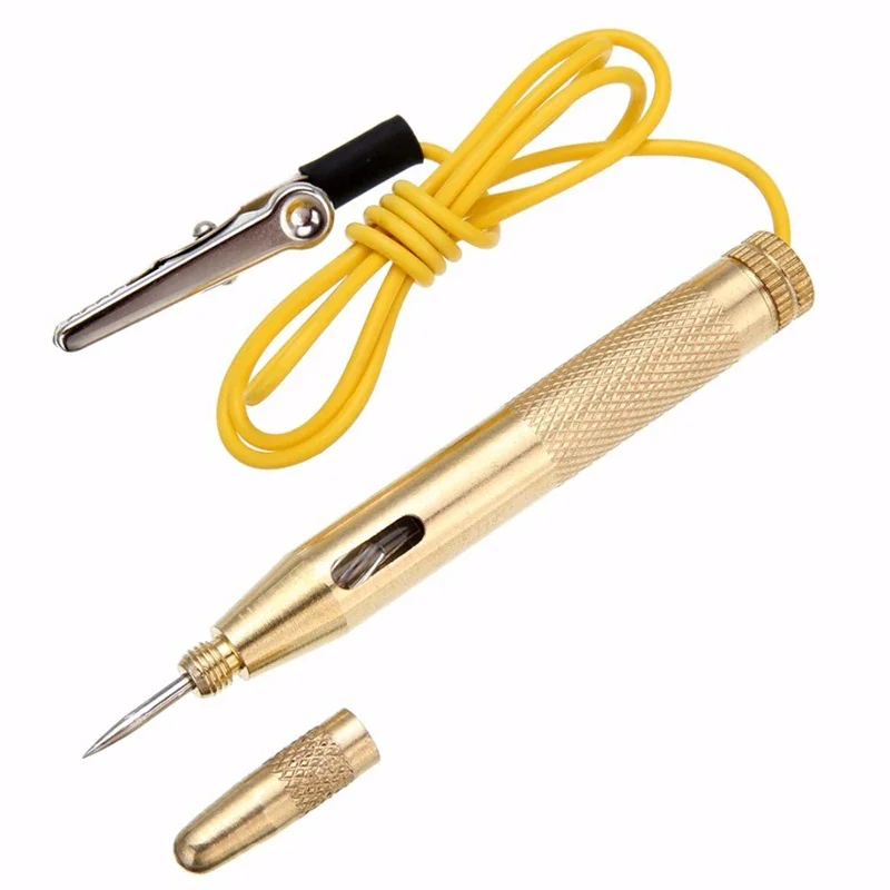 Auto Car Light Circuit Tester Lamp Voltage DC 6V 12V 24V Copper Test Pen Detector Probe Light System Test Probe Lamp Tools