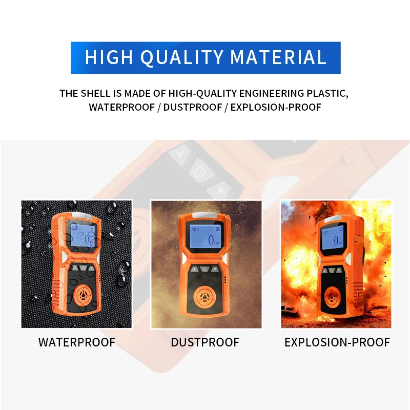 Portable Industry H2/O3/CO/PH3/CO2/H2S/NH3/O2/NO2/NO/EX/CH4 Gas Detector Combustible Gas Alarm detetcor USB charge 0-100%LEL