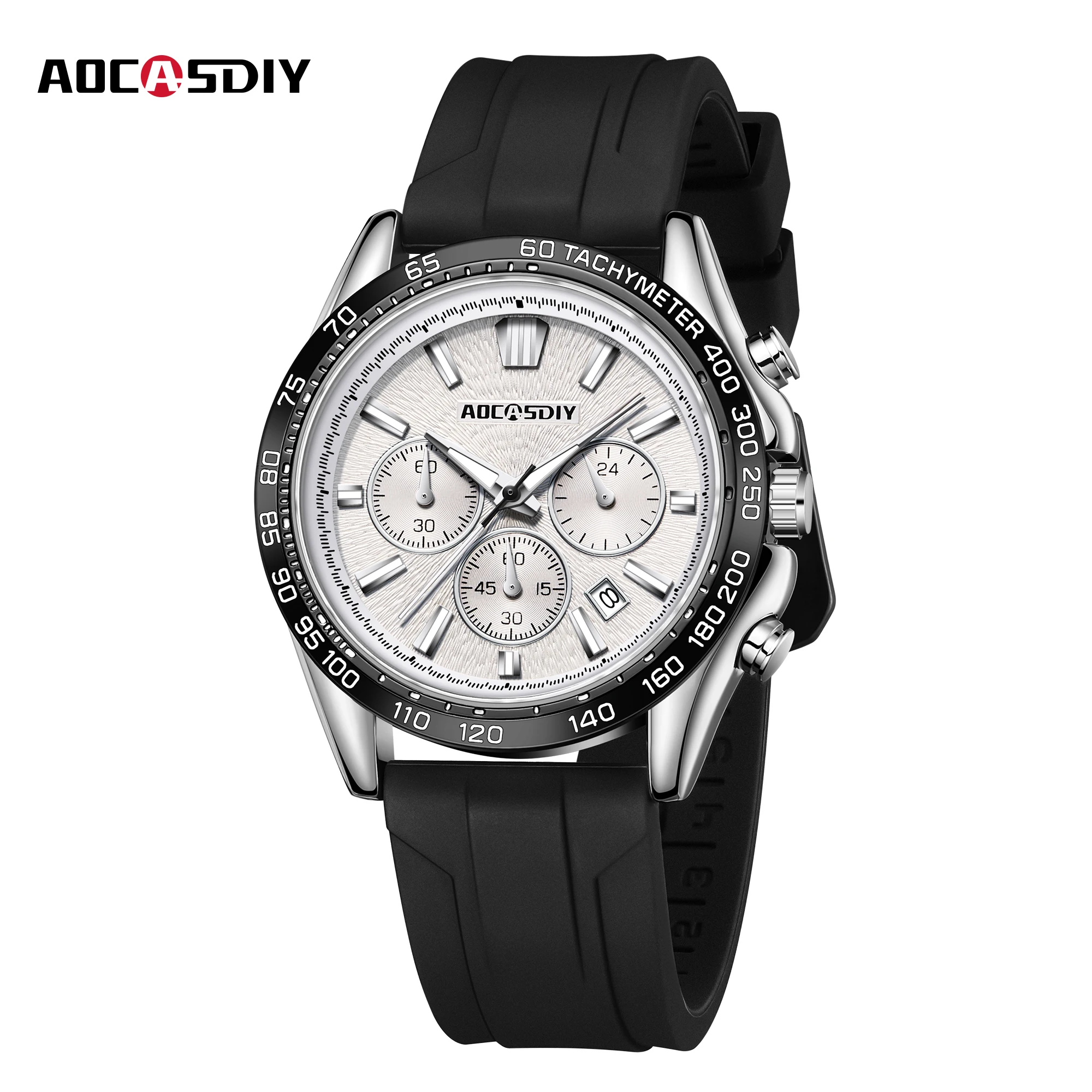 AOCASDIY New Trend Men\'s Watch Fashion Business Leisure Sports Watch Multi-Functional Waterproof Quartz Watch