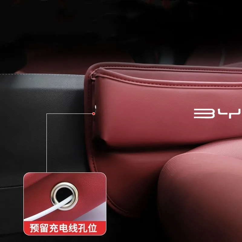 Car Front Seat Slit Catcher Side Seat Gap Filler Organizer Storage Box for BYD Tang Yuan Song Dolphin Shark Auto Accessories 3