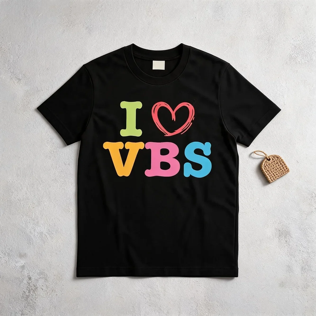 I Love Vbs I Heart Vacation Bible Bible Study T Shirtsame Style For Men And Women 2025 Summer Short Sleeved Printed T Shirt Pure 220G