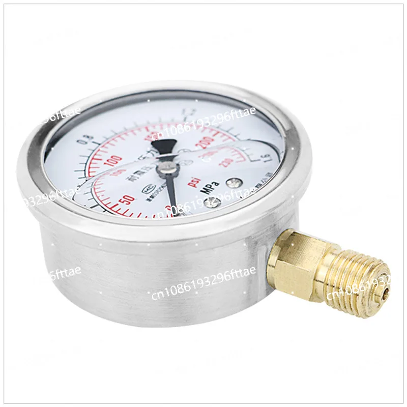 YN60 Pressure Gauge High Precision Stainless Steel Hydraulic Hydraulic M14 * 1.5 Air Pressure Shockproof