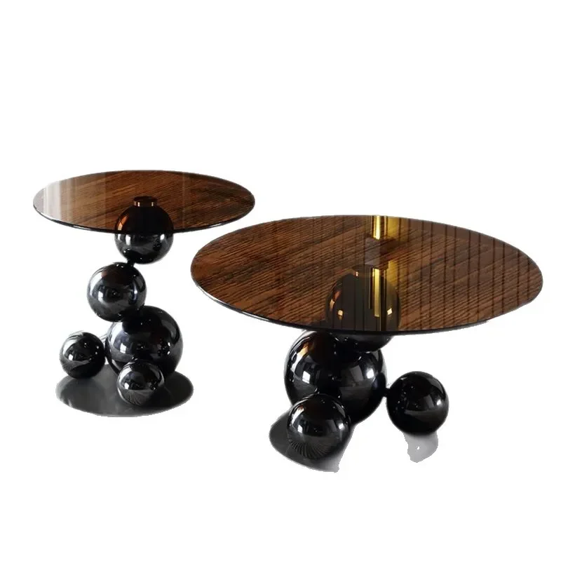 

Light luxury combination coffee table, personalized large apartment, modern simple round senior home living room