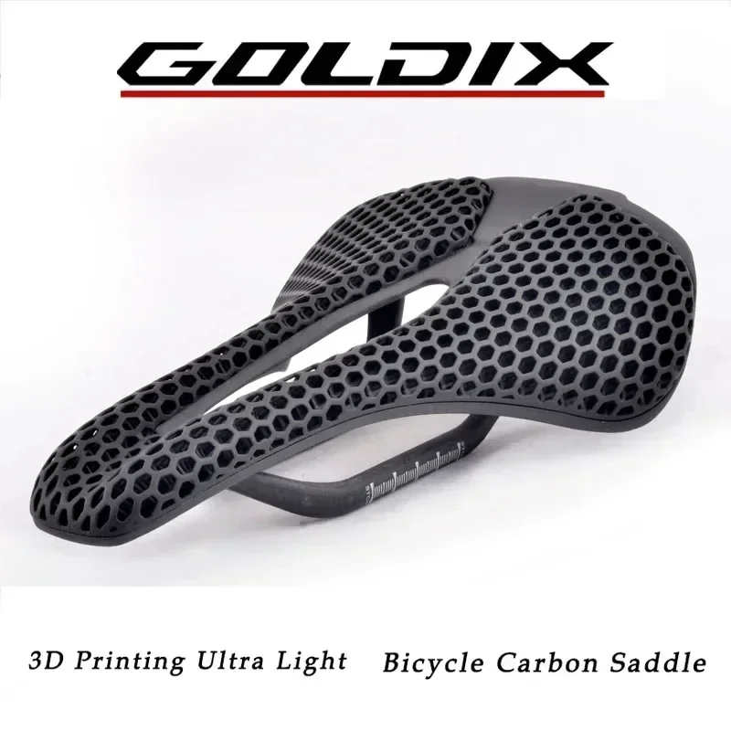 GOLDIX -P2024 3D Printing Bicycle Carbon Saddle Ultra Light Highway for  Racing Saddle Bicycle Cushion Bicycle Seat Accessories